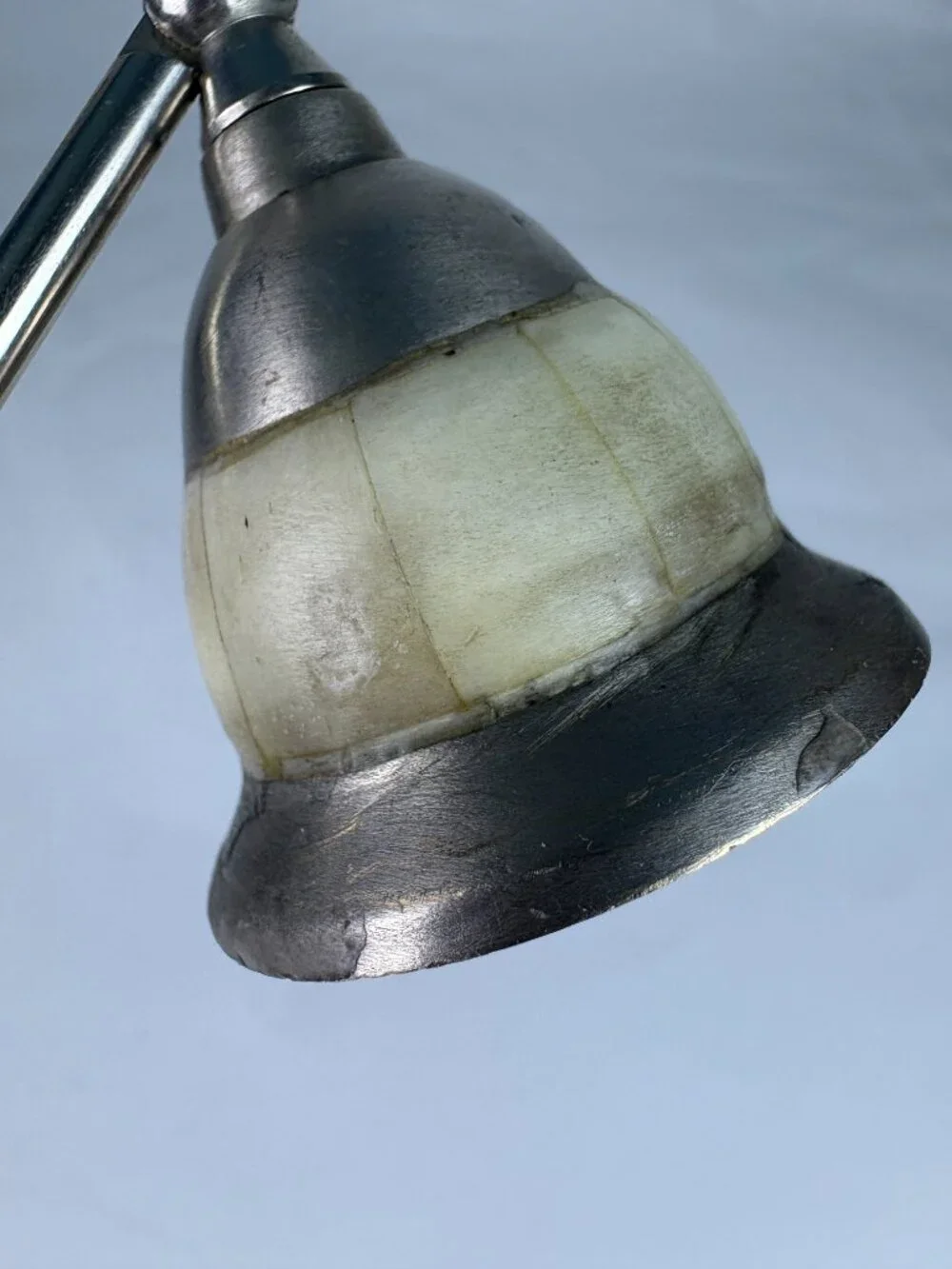 Vintage Mother of Pearl & Silver Tone Candle Snuffer